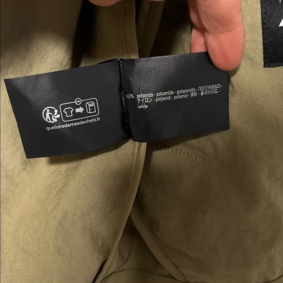 ZARA NWOT Men's Khaki Cropped Trench coat, Size XL - Picture 13 of 13